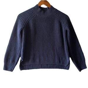 Old Navy Ribbed Pullover Sweater Girls‎ Medium 8 Navy Blue Nautical Casual